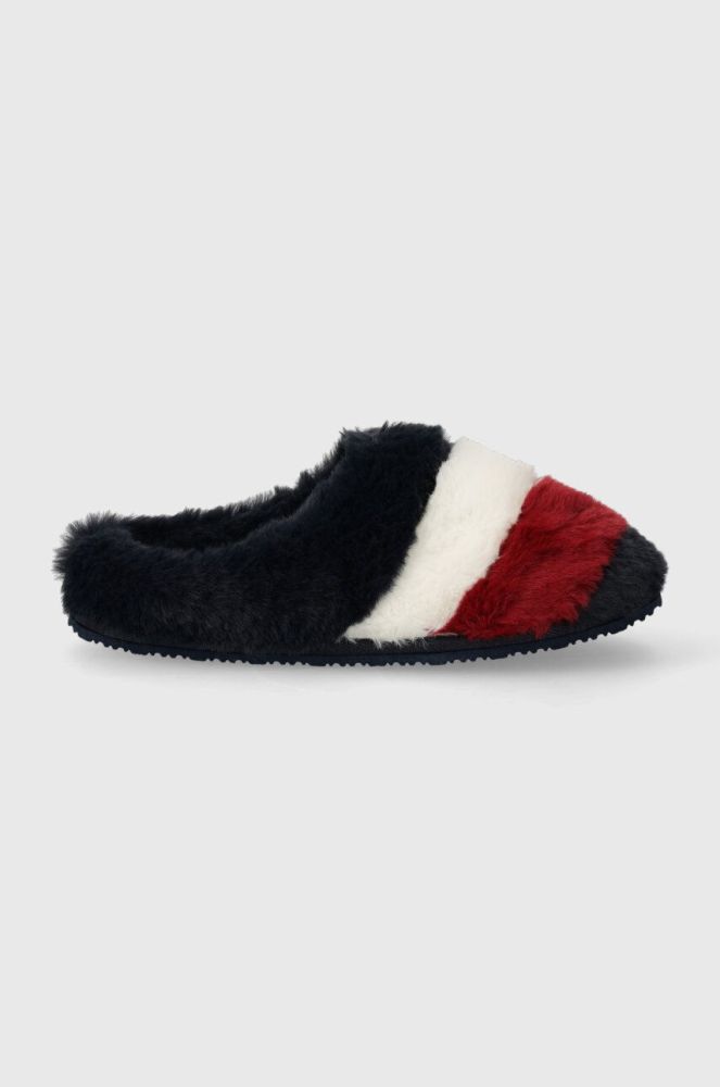 Тапочки Tommy Hilfiger FLAG FUR HOME SLIPPER колір синій FW0FW07432