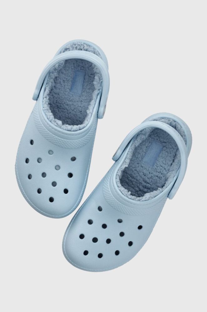 Шльопанці Crocs Classic Lined Clog жіночі  203591 колір блакитний