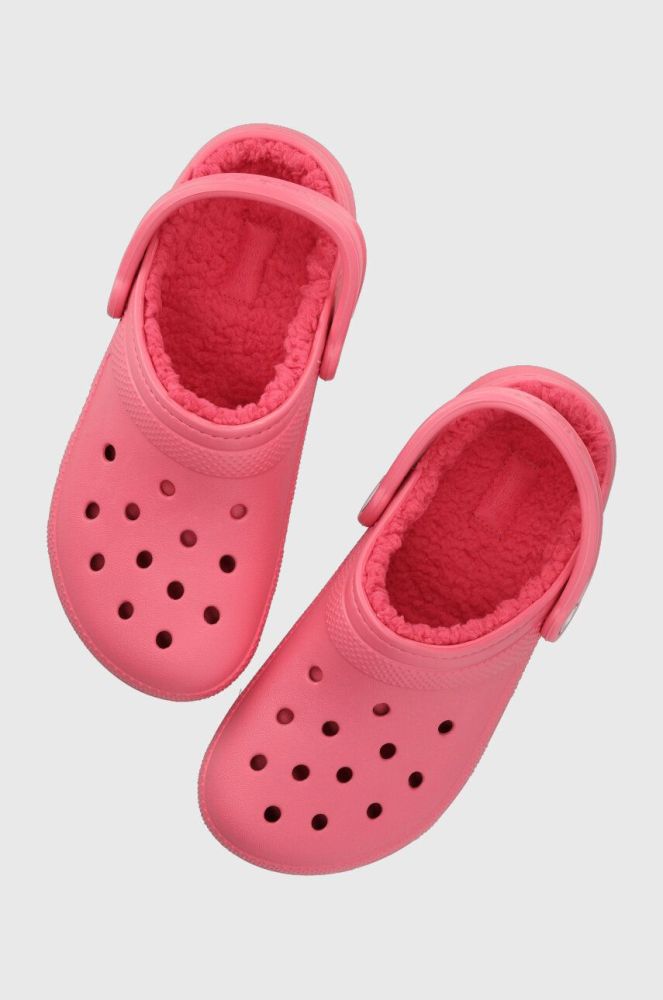 Шльопанці Crocs Classic Lined Clog жіночі колір рожевий 203591