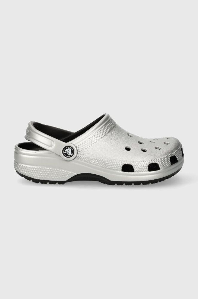 Шльопанці Crocs Classic Metallic Clog жіночі колір срібний 205831