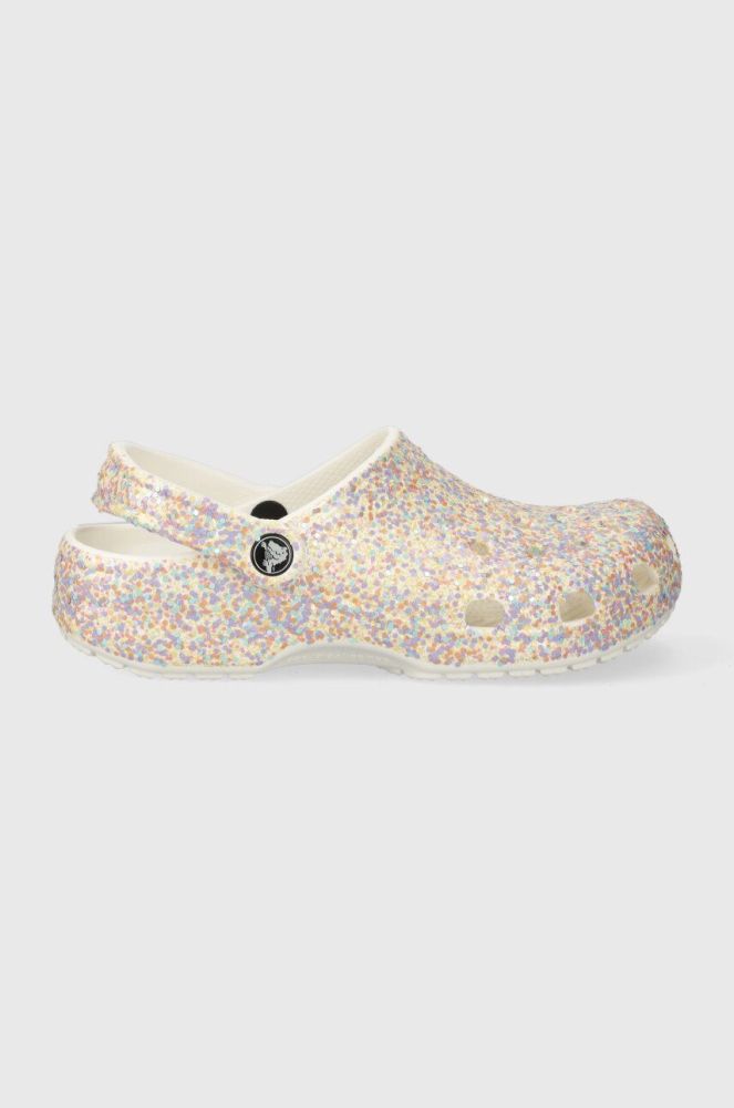 Шльопанці Crocs Classic Glitter Clog жіночі  205942 колір барвистий