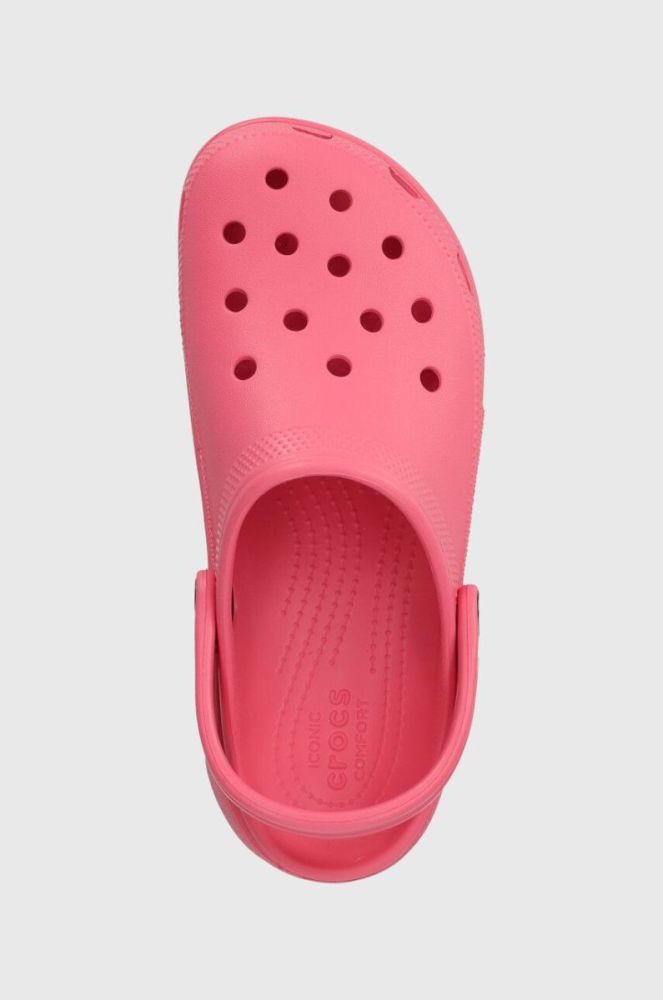 Шльопанці Crocs Classic Platform Clog жіночі колір рожевий на платформі 206750 фото 4