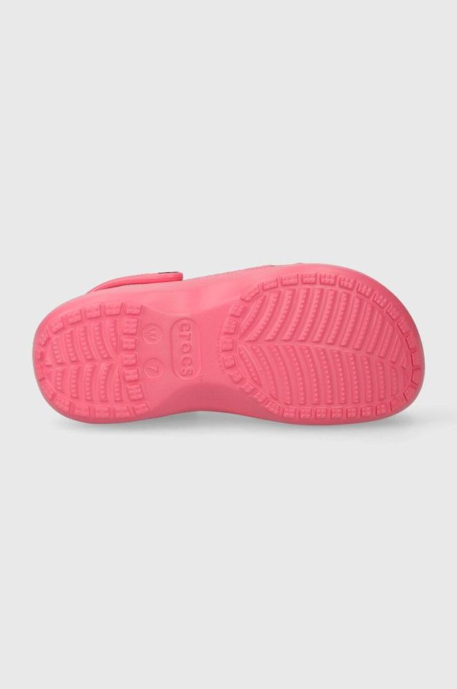 Шльопанці Crocs Classic Platform Clog жіночі колір рожевий на платформі 206750 фото 5