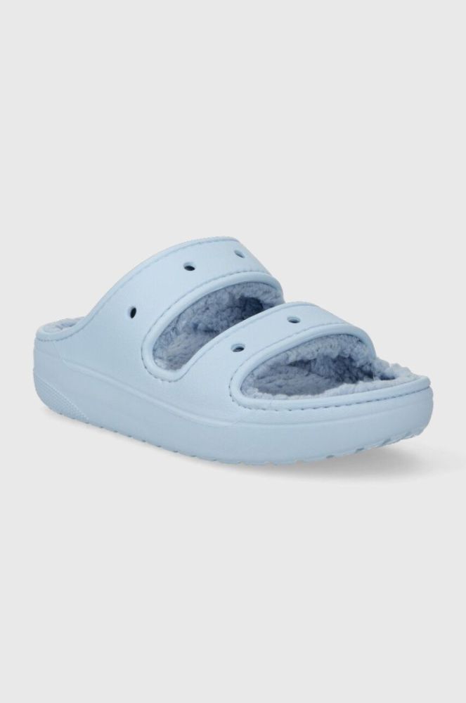 Шльопанці Crocs Classic Cozzy Sandal жіночі  207446 колір блакитний фото 3