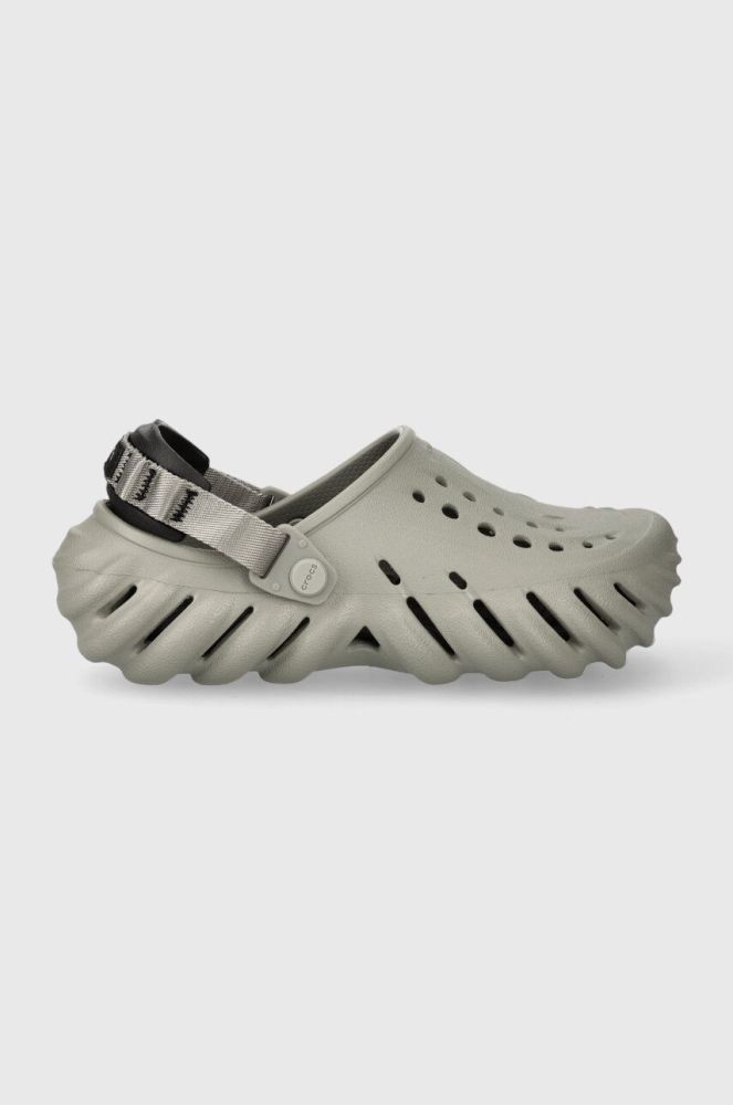 Шльопанці Crocs Echo Clog жіночі колір сірий 207937