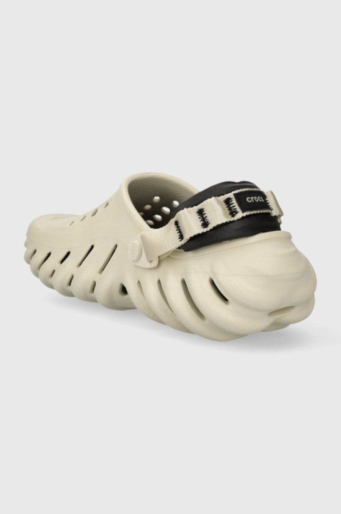 Шльопанці Crocs Echo Clog жіночі колір бежевий на платформі 207937 фото 3
