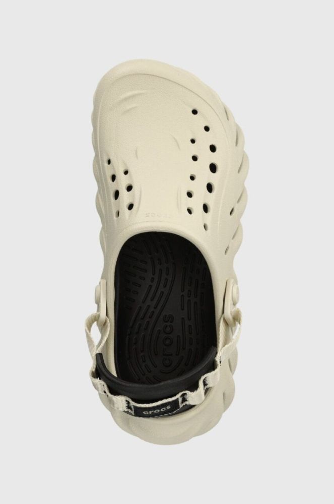 Шльопанці Crocs Echo Clog жіночі колір бежевий на платформі 207937 фото 4