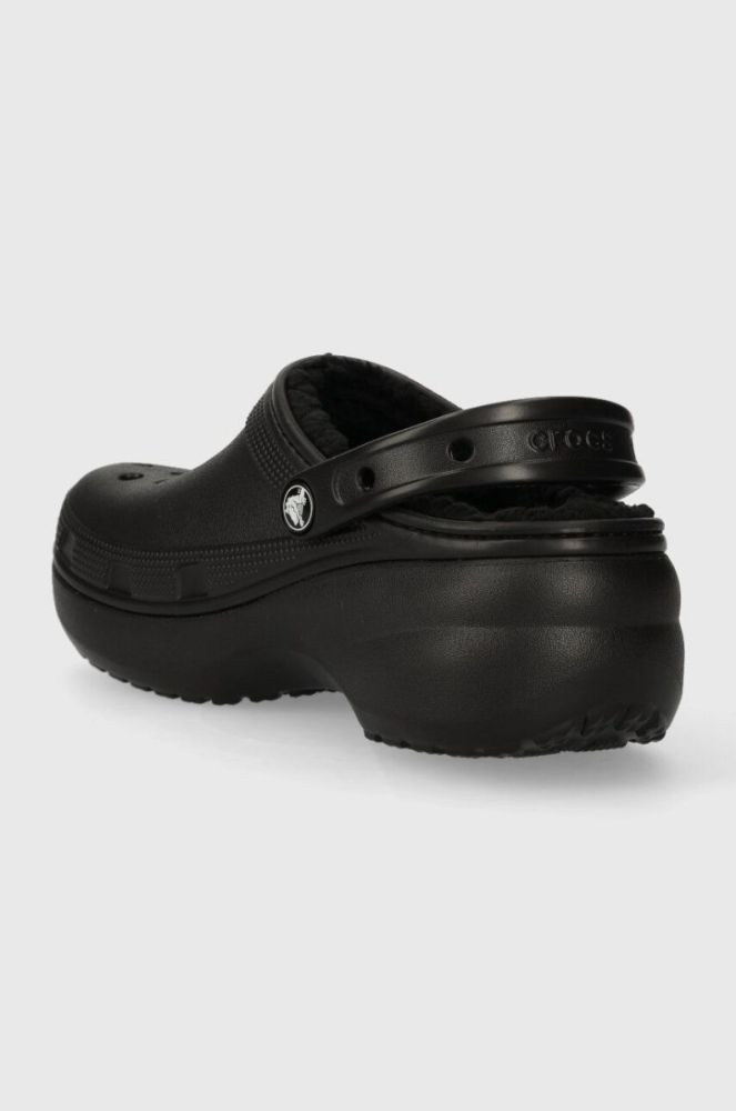 Шльопанці Crocs Classic Platform Lined Clog жіночі колір чорний на платформі 207938 фото 4