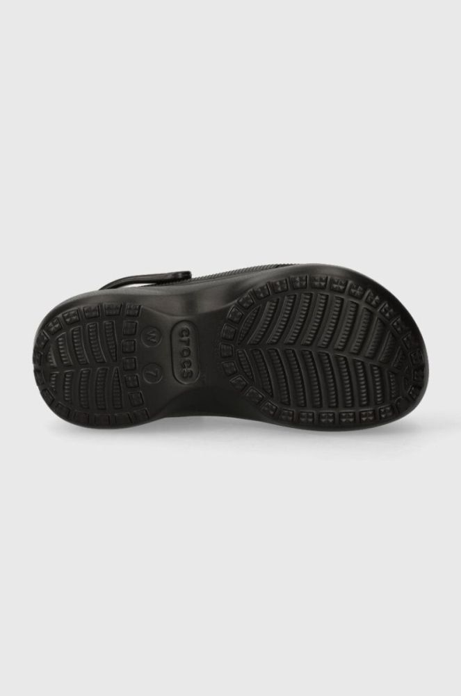 Шльопанці Crocs Classic Platform Lined Clog жіночі колір чорний на платформі 207938 фото 5