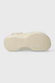Шльопанці Crocs Classic Platform Lined Clog жіночі колір бежевий на платформі 207938