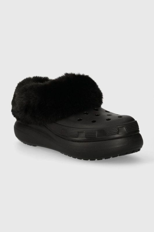 Шльопанці Crocs Furever Crush жіночі колір чорний 208446 фото 2