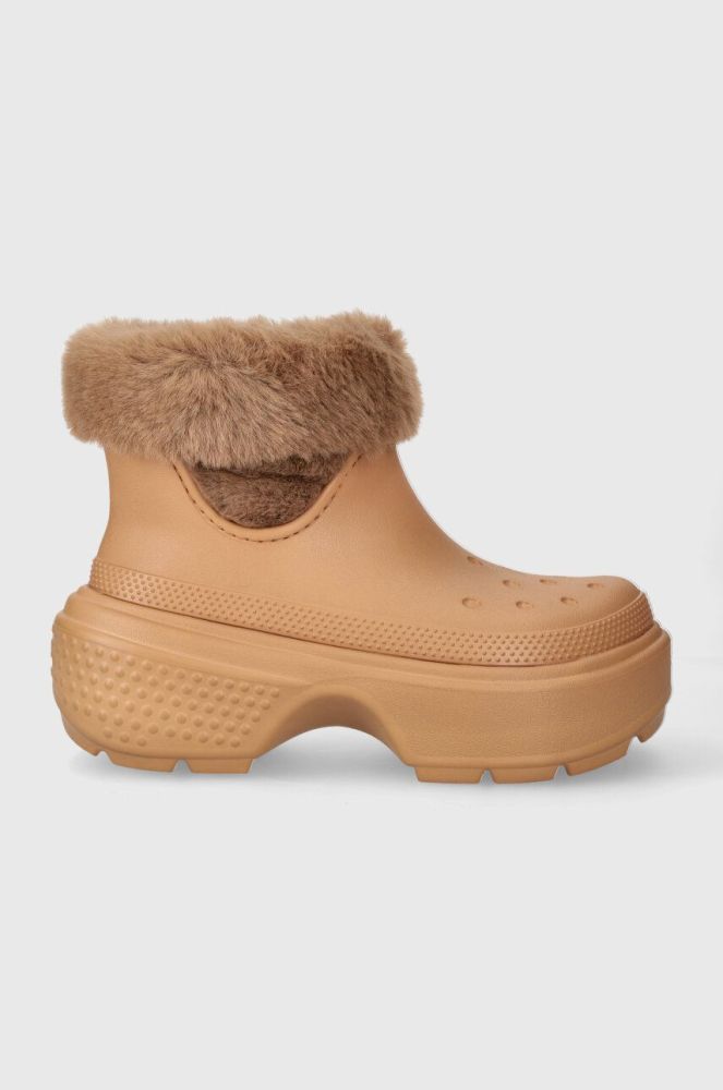 Зимові чоботи Crocs Stomp Lined Boot колір коричневий 208718