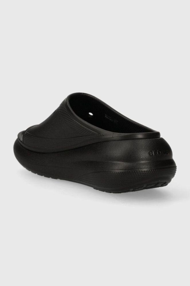 Шльопанці Crocs Classic Crush Slide жіночі колір чорний на платформі 208731 фото 3