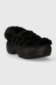 Шльопанці Crocs Stomp Lined Quilted Clog жіночі колір чорний на платформі 208938