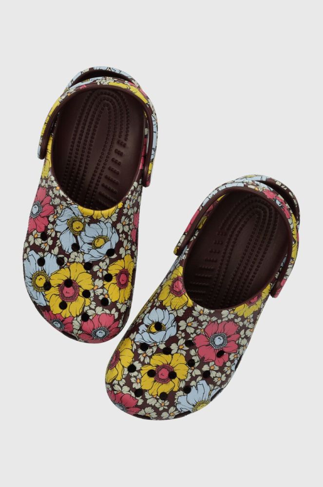 Шльопанці Crocs Classic Retro Floral Clog жіночі  208954 колір барвистий