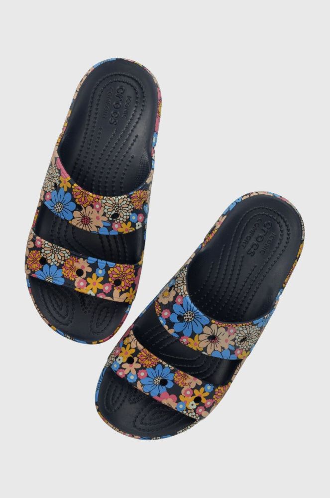 Шльопанці Crocs Classic Crocs Retro Floral Sandal жіночі  208975 колір барвистий