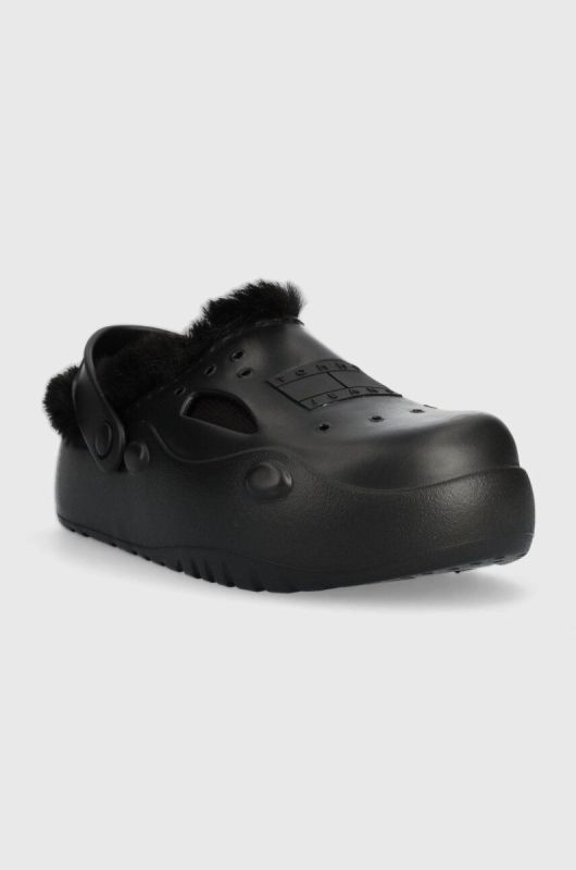 Шльопанці Tommy Jeans TJW FREEDOM MULE WARM LINING жіночі колір чорний EN0EN02411 фото 2
