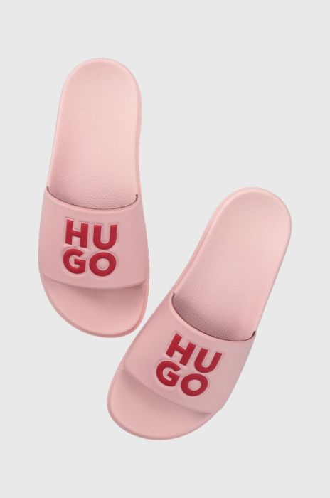 Шльопанці HUGO Match жіночі колір рожевий 50498361