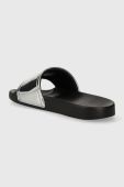 Шльопанці Tommy Jeans TJW POOL SLIDE METALLIC жіночі колір чорний EN0EN02344