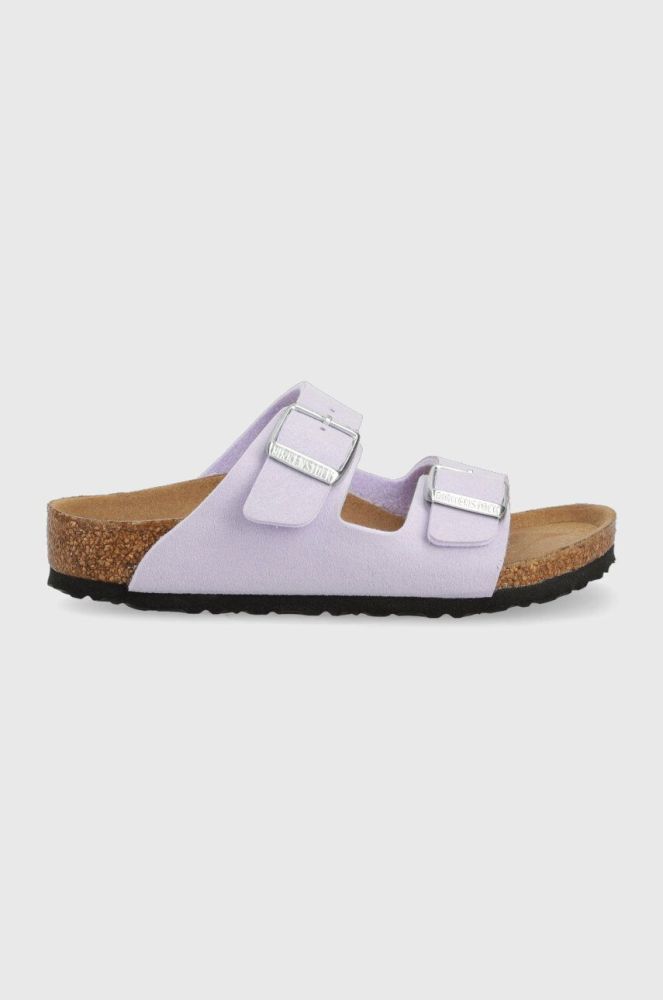 Дитячі шльопанці Birkenstock колір фіолетовий