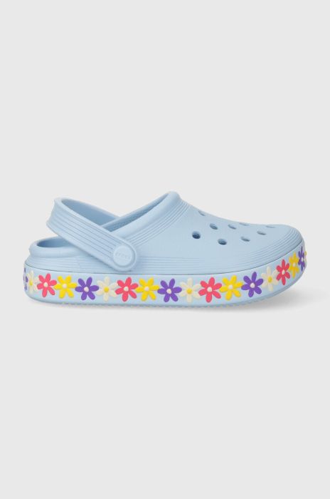 Дитячі шльопанці Crocs Off Court Daisy Clog колір блакитний