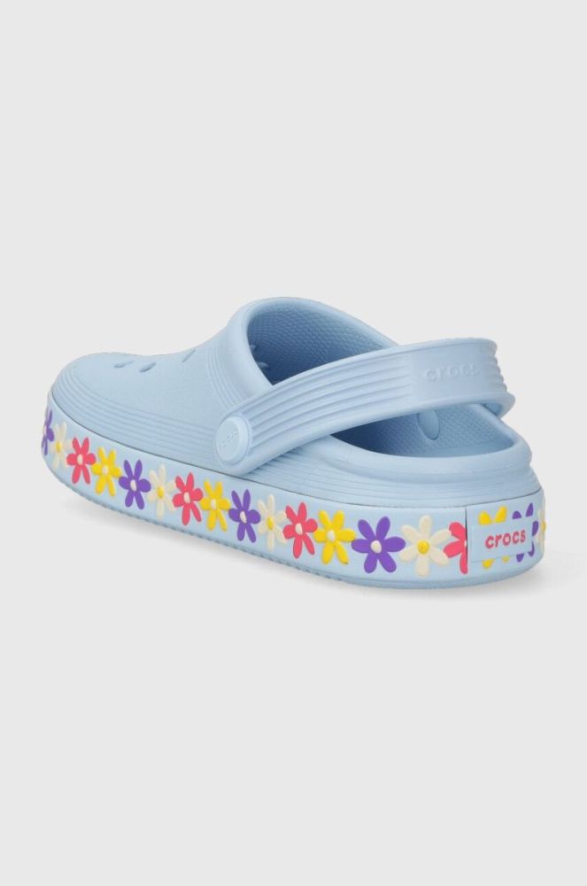 Дитячі шльопанці Crocs Off Court Daisy Clog колір блакитний фото 3