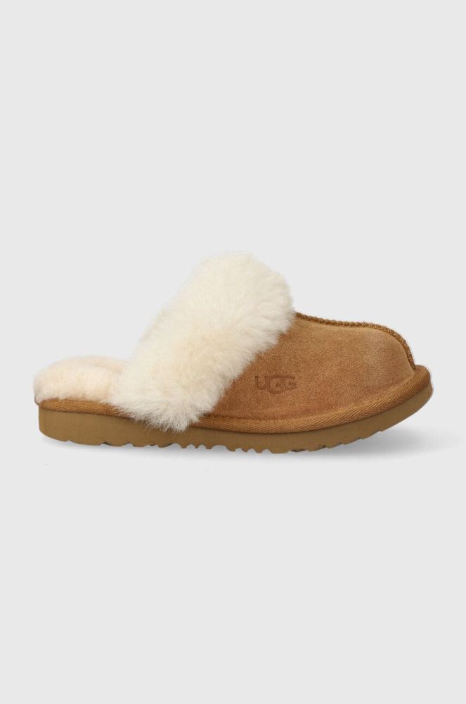 Дитячі замшеві тапочки UGG K COZY II колір бежевий