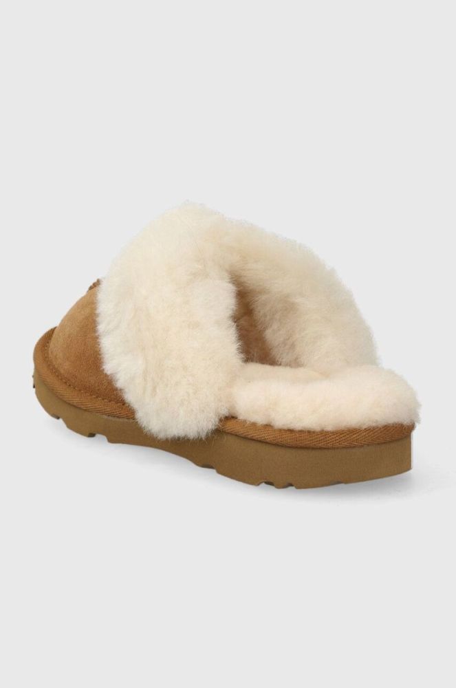 Дитячі замшеві тапочки UGG K COZY II колір бежевий фото 3