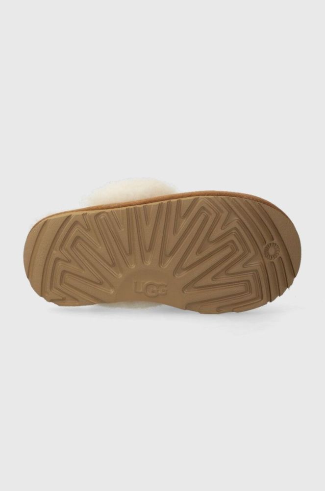Дитячі замшеві тапочки UGG K COZY II колір бежевий фото 5