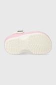Дитячі шльопанці Crocs Glow In The Dark колір рожевий