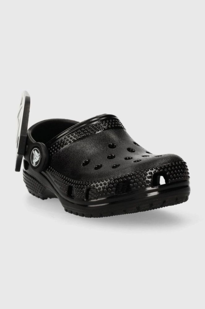 Дитячі шльопанці Crocs 209232 CROCS CLASSIC I AM BAT CLOG T колір чорний фото 2