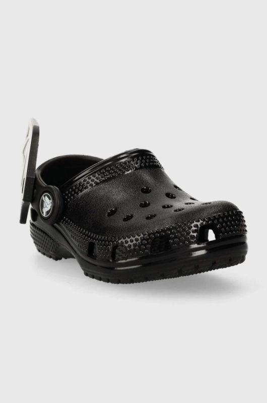 Дитячі шльопанці Crocs 209232 CROCS CLASSIC I AM BAT CLOG T колір чорний фото 2