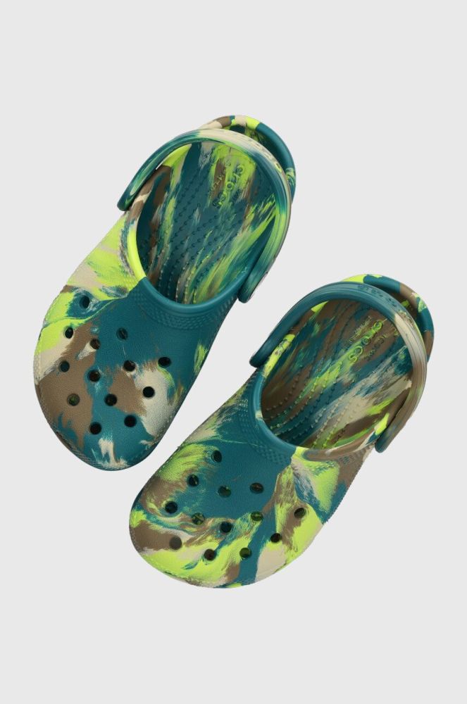 Дитячі шльопанці Crocs колір зелений (3434101)