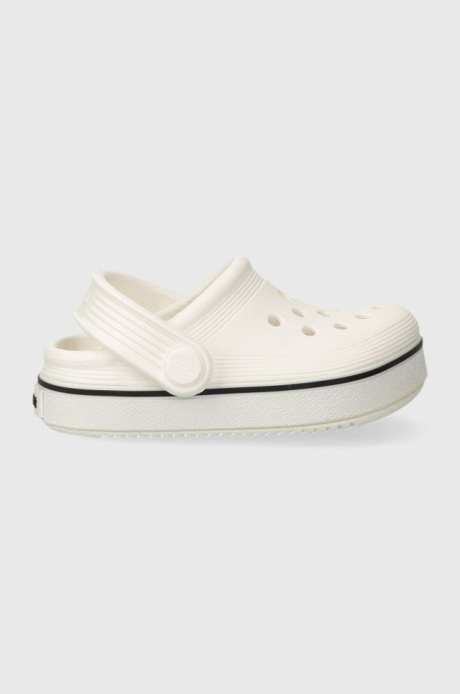 Дитячі шльопанці Crocs 208479 Off Court Clog T колір білий