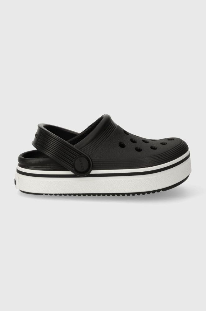 Дитячі шльопанці Crocs 208479 Off Court Clog T колір чорний