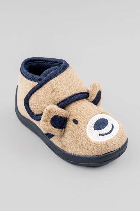 Дитячі тапочки zippy колір коричневий (3609586)