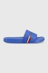 Шльопанці Tommy Hilfiger CORPORATE FLAG POOL чоловічі FM0FM04613 колір блакитний Шльопанці Tommy Hilfiger CORPORATE FLAG POOL чоловічі FM0FM04613 колір блакитний
