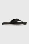В'єтнамки Tommy Hilfiger HILFIGER PRINT BEACH чоловічі колір чорний FM0FM04618 В'єтнамки Tommy Hilfiger HILFIGER PRINT BEACH чоловічі колір чорний FM0FM04618