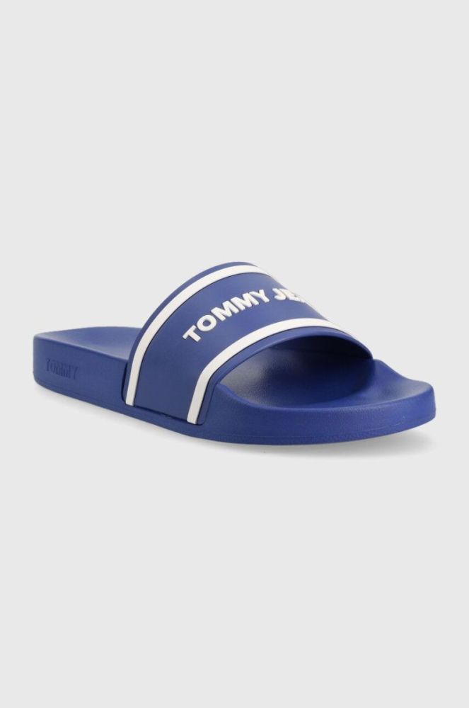 Шльопанці Tommy Jeans TJM POOL SLIDE чоловічі EM0EM01229 колір блакитний фото 2