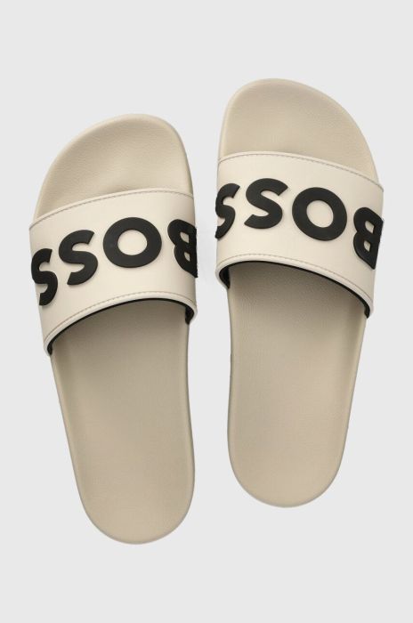 Шльопанці BOSS Kirk чоловічі колір бежевий 50498241