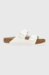 Шкіряні шльопанці Birkenstock Arizona чоловічі колір білий 1025048 Шкіряні шльопанці Birkenstock Arizona чоловічі колір білий 1025048