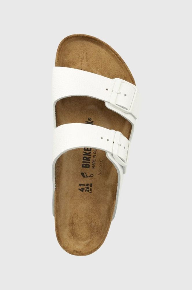 Шкіряні шльопанці Birkenstock Arizona чоловічі колір білий 1025048 фото 4