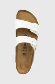 Шкіряні шльопанці Birkenstock Arizona чоловічі колір білий 1025048 Шкіряні шльопанці Birkenstock Arizona чоловічі колір білий 1025048