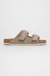 Замшеві шльопанці Birkenstock Uji чоловічі колір бежевий 1025690 Замшеві шльопанці Birkenstock Uji чоловічі колір бежевий 1025690
