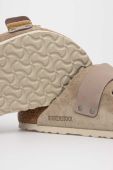 Замшеві шльопанці Birkenstock Uji чоловічі колір бежевий 1025690