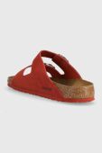 Замшеві шльопанці Birkenstock Arizona Corduroy чоловічі колір червоний 1026145 Замшеві шльопанці Birkenstock Arizona Corduroy чоловічі колір червоний 1026145