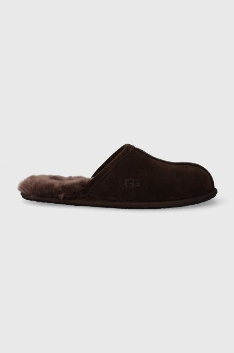 Замшеві тапочки UGG Scuff колір коричневий 1101111