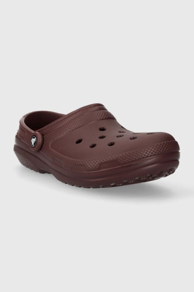Шльопанці Crocs Classic Lined Clog чоловічі колір бордовий 203591 фото 2