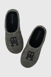 Тапочки Tommy Hilfiger TH HERRINGBONE HOMESLIPPER колір чорний FM0FM04927