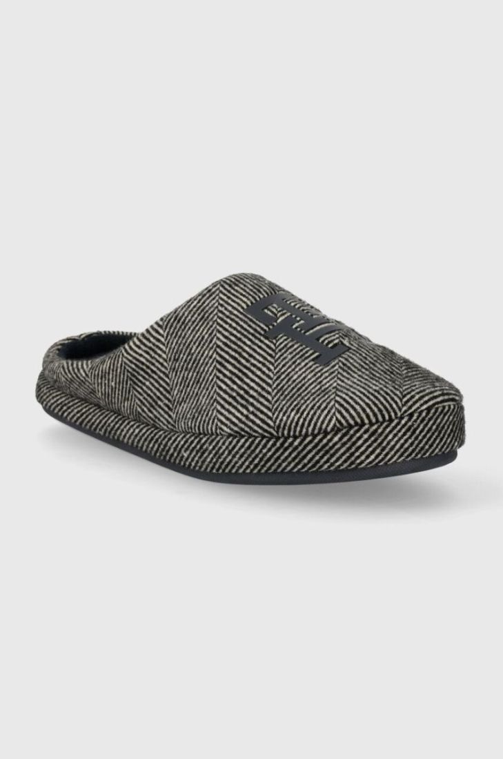 Тапочки Tommy Hilfiger TH HERRINGBONE HOMESLIPPER колір чорний FM0FM04927